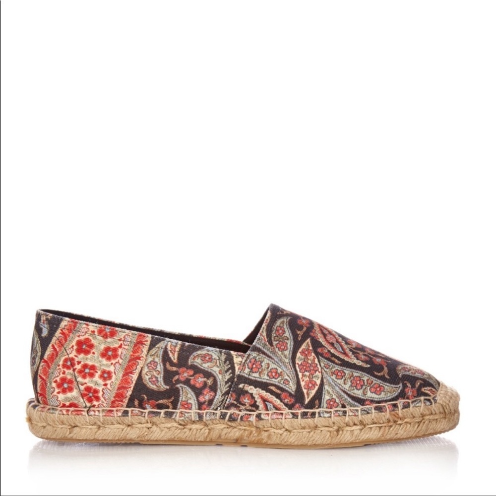 Isabel Marant Etoile Cana Paisley-Print Espadrille Flat EUC Size 39 - Picture 2 of 10